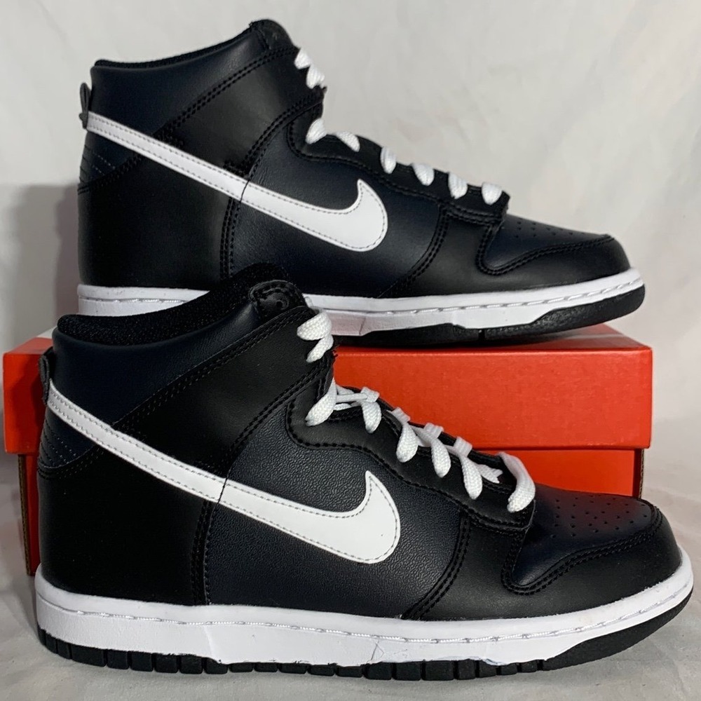 Nike Dunk Black White Anthracite High Top Shoes New Womans 6.5